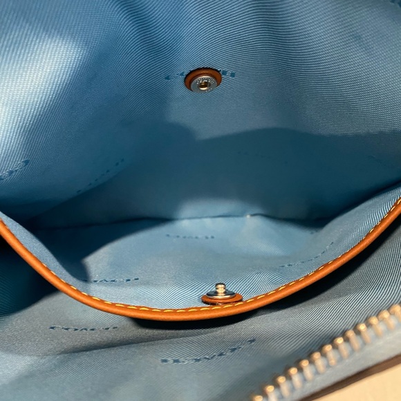 Coach Chaise Pebbled Blue Crossbody Bag - Picture 8 of 11